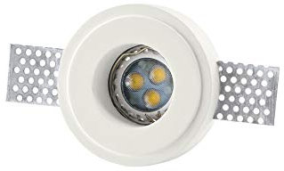 MAZZOLA LUCE Piccolo faretto tondo in gesso da incasso controsoffitto gu10 led 4,5w certificazione elettrica italiana