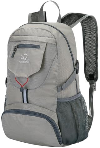 WATERFLY Ultraleicht Faltbar Klein Rucksack: 20L Leicht Packable Wanderrucksack Tagesrucksack Trekkingrucksack Outdoor Sportlich Backpack Travel Daypack für Herren Damen
