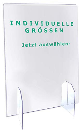 Spuckschutz Typ 5 - Spuckwand Schutzwand Schutzscheibe Acrylglas Hustenschutz Niesschutz Spritzschutz mit Durchreiche (Höhe 700mm, Breite 1100mm)