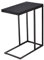 GIANTEX Beistelltisch C Form, Kaffeetisch Couchtisch Sofatisch rechteckig Holz mit Metallgestell, Telefontisch Laptoptisch Nachttisch für Wohnzimmer und Schlafzimmer, schwarz