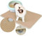 Premium Cat Litter Mat, Cat Litter Box Mat Scatter Control, Waterproof Double Layer 50 x 40 cm (20’’ × 16’’) (Beige, L)