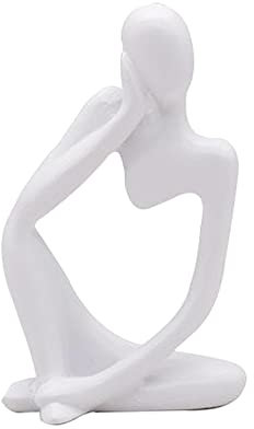 Fenteer Resin People Abstrakte Denker Skulptur Statue, Moderne Harz Künstlerische Denker Figur Denken Mann Figuren Desktop Dekorationen, Home Büro Regal Bücherregal Dekor