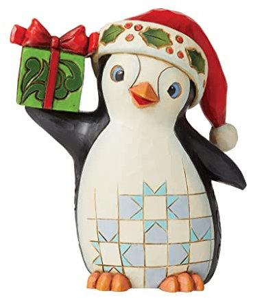 Enesco Jim Shore Heartwood Creek Weihnachtspinguin, 12,7 cm, mehrfarbig
