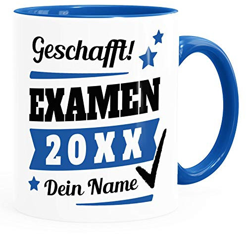 SpecialMe® Tasse Examen Geschenk Uni-Abschluss bestandene Prüfung Studium Universität mit Name personalisiert Examen inner-royal Keramik-Tasse