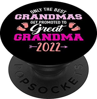 Meilleures grand-mère promues rang d'arrière-grand-mère 2022 PopSockets PopGrip - Support et Grip pour Smartphone/Tablette avec un Top Interchangeable