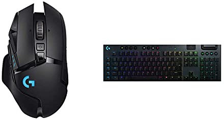 Logitech G502 LIGHTSPEED Mouse Gaming Wireless + Logitech G915 LIGHTSPEED Tastiera Gaming Meccanica Wireless
