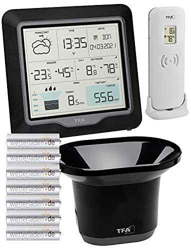 TFA Dostmann RAIN PRO 35.1160 - Estación meteorológica inalámbrica (con pluviómetro, previsión meteorológica, con pilas)