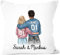 SpecialMe® Kissen-Bezug Paar personalisiert mit Namen Liebe Geschenk Weihnachten Geburtstag Jahrestag Valentinstag weiß 40cm x 40cm
