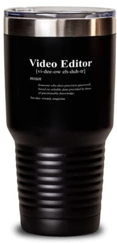 30oz Tumbler Acciaio Inox Isolato Divertente Video Editor Definizione Film