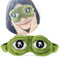 Augenmaske Schlaf, 3D Flusen Karikatur Frosch Augen Maske Schlafen Lustige Neuheit Augen Abdeckung Eyeshade Schlaf Reise Maske Schlafmaske Augenmaske Schlafbrille Frauen Kinder (Grün, Grün)