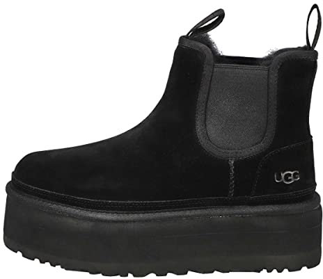 UGG Neumel Platform Chelsea, Stivali Donna, Nero, 39 EU