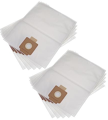 vhbw 10x Staubbeutel kompatibel mit Kärcher T 10/1, T 10/1 Adv, T10/1 Professional, T101eco!efficiency Staubsauger - 36cm x 23,5cm Weiß