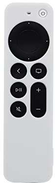 Writiany Schutzhülle für Apple TV Siri Remote 2021 2022 Leichte Anti-Rutsch Silikon Case für Apple TV 4K Fernbedienung (Weiß)