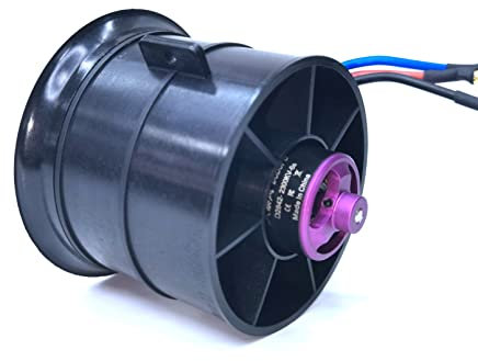 DoBoFo EDF 70mm 6S 2300KV 12 Blades 25.2V Electric Ducted Fan, Hobby RC Jet Engine Propeller, RC Car Engine Parts, High Speed Brushless Motor, Remote Control Model, Replacement Airplane Parts DIY