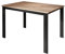 lukmebel Art Loft Nicht ausziehbarer Tisch mit Laminatplatte Pulverbeschichtet für kleine Räume Langlebig Praktisch 125x80x76cm Schwarz + Wotan Eiche 80x20mm Beine