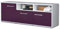 Lqliving TV-Board Lowboard Angelina, Korpus in weiß matt, Front im trendigem Lila (136x49x35cm), mit Metall Griffen, Made in Germany