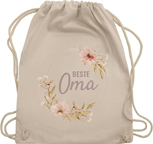 Turnbeutel Rucksack - Geschenk - Beste Oma I - Unisize - Naturweiß - kleinigkeit für omas gym bag omi stofftasche oma-spruch beutel oma. taschen omie stoffbeutel grandma granny grandmother babci