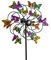 Buntes Windrad für den Garten Modell Schmetterling Windspiel Windmühle 124 cm