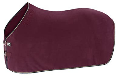 Eskadron Abschwitzdecke Fleece Contrast BlackBerry, racinggreen & ashblue, Größe:L, Basic:BlackBerry