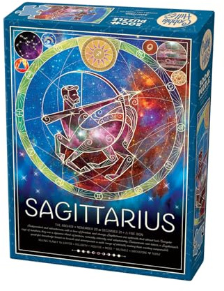 Cobble Hill 3845019 Sternzeichen Schütze, Sagittarius, 500 Teile Puzzle inkl. Puzzleposter für Erwachsene und Kinder ab 12 Jahren, Sternzeichenpuzzle, Astrologie