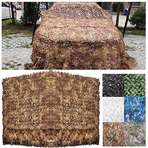ZHJSHOU Red De Camuflaje para Exteriores,Malla Camuflaje Sombra para la Caza,Toldo Camuflaje Protección Visual para Jardín, Ocio, Camping, Fiestas, Bares, Decoració,Desierto,8X8m/26.25x26.25ft