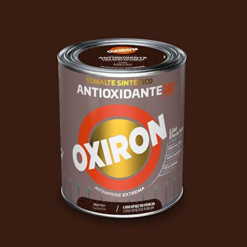 OXIRON Esmalte Antioxidante Liso Efecto Forja Marrón 4 L