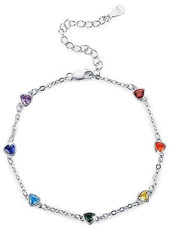 YEESIA Chakra Armband Sterling Silber 7 Chakra Yoga Armband Handgelenk Link Armband Geburtstag Weihnachtsgeschenke für Frauen Frau Freundin Freundin (Dreieck Chakra)