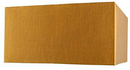 Eckiger Lampenschirm für Hängelampe Hängeleuchte 60 cm breit in Gold Textil Stoff Leuchtenschirm