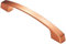 Fingertip Bridge Cabinet Pull Handle 160mm Hole Centres, Satin Copper