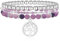 Armband Damen Perlen Lebensbaum : 3pcs Armbänder Frauen mit Baum des Lebens Anhänger Lila Naturstein Armreif Schmuck Geschenke für Mama, Freund, Tocher, Schwester Weihnachten, Erntedank, Geburtstag