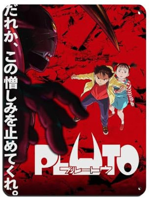 KOURT Pluto Anime 1 Blechschild, Vintage-Stil, Metall, Pub, Club, Café, Bar, Zuhause, Wandkunst, Dekoration, Poster, Retro, 30 x 40 cm