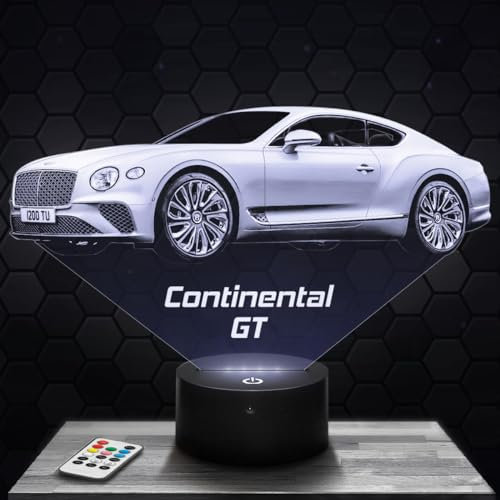 Nachttischlampe Auto B Continental GT deko Supercar Tuning. Geschenkidee Mann objekt Auto B Continental GT Nachtlicht Erwachsene deko Zimmer. Weihnachten