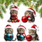 Ellxen 5 Stück Katze Weihnachtsbaum Anhänger,2D Acryl Katze Christbaumschmuck,Weihnachtsschmuck Geschenk,Spaß Weihnachtsanhänger Deko,Weihnachtsschmuck für Veranda,Flur,Büro,Urlaub(5,A)