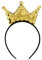 WLLHYF Pailletten Krone Stirnband, Glitzer Kronen Haarband Gold Haar Hoop Haarschmuck für Mädchen Frauen Geburtstag Weihnachten Party(Gold)