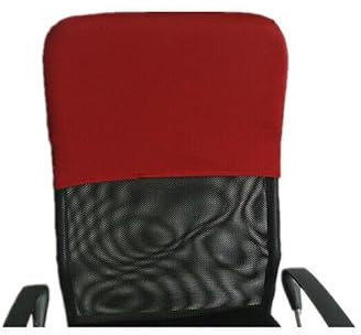 MoguGo Kopf Kissenbezug Rückenlehne Husse Stuhl Rückgehäuse Stuhl Rückenschutz (Weinrot, 28x48cm)