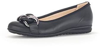 Gabor Damen Klassische Ballerinas, Frauen Flats,Leichte Mehrweite (G),Ballet-Flats,Ausgehschuhe,Abendschuhe,schwarz(Uni+asilb),37.5 EU / 4.5 UK