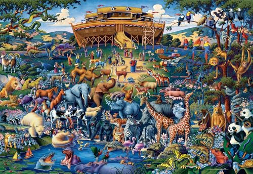 Buffalo Games Dowdle – Arche Noah – 1500 Teile Puzzle für Erwachsene herausforderndes Puzzle perfekt für Spieleabende – Fertige Größe 31,50 x 23,50, Mehrfarbig