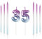 Mciskin 35th Birthday Number Kerzen Dekorationen Bunte 35 Kerze mit Rosa Lila Lange Kerzen Kuchen Kerzen Kuchen Topper Dekorationen für Jungen Mädchen Männer Frauen Geburtstagsfeier Hochzeit Jubiläum