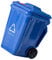 COLLBATH Funny Decorative Water Mug Wheelie Bin Shape Coffee Cup 301-400ml Blue Wear-Resistant Ceramic