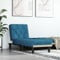 Willood Chaiselongue Blau Samt