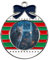 Weihnachtsschmuck, Weihnachtsbaumschmuck, kreisförmig, hängende Ornamente, weiblicher Luchs, Weihnachtsanhänger mit rotem Seil, zum Aufhängen, Basteln, Andenken, Weihnachtsbaum-Dekoration für