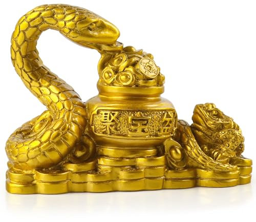 TIVUNORON Statua 'Anno del Serpente 2025, Ornamento dell'Anno del Serpente Feng Shui, Scultura di Serpente Cinese, Decorazione per Figurine del Capodanno Cinese, Statuetta del Capodanno Lunare