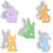 5 Stück Silikonformen Gießformen Ostern, Kerzenformen, DIY Osterhase Dekoration für Halle Schlafzimmer Party