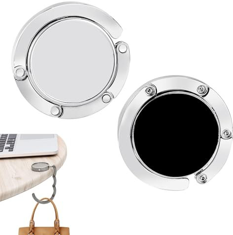 HREDZEO Folding Handbag Hanger,2 Pcs Table Handbag Holder Handbag Hook Folding Purse Hook Hangers Hook Folding Bag Hanger for Table Desk Restaurant Bar and Office