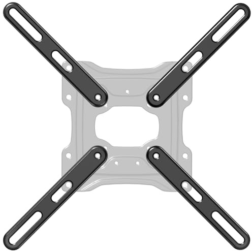 monTEK Kit adattatore di montaggio VESA in acciaio, staffa di estensione universale per TV LCD LED da 32-55 fino a 29,9 kg, piastra di conversione espande i fori VESA a 300x300 e 400x400, include 52