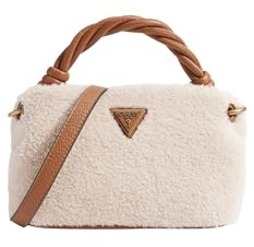 GUESS Shoulder Bag Shaida Top Handle Crossbody Bag Natural/Cognac Ivory