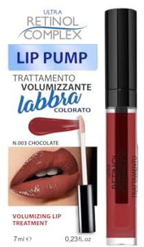 Ultra Retinol Complex Farbiger Lip Pump – Lippenfüller und Anti-Aging-Effekt – langanhaltender farbiger Glanz (003 Chocolate)