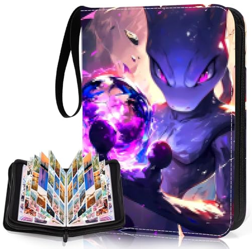Niaetuto 50 PCS Classeur Carte,900 Cartes Album Porte Carte,Portable Album de Collection,Imperméable Albums pour Cartes à Collectionner