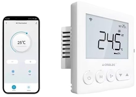Universal Digital Central Air Conditioning FCU Fan Coil Unit Thermostat Weekly Programmable Temperature Controller(4 Pipes,Non)