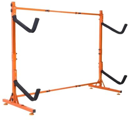 KHASCBNF Support De Rangement pour Kayak 4 Sections de Support Stockage en Acier au Carbone Kayak extérieur Robuste Fer autoportant, for Garage(2 Floor)